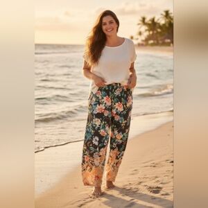 Chicos Palazzo Floral Pants 2R (12/14)